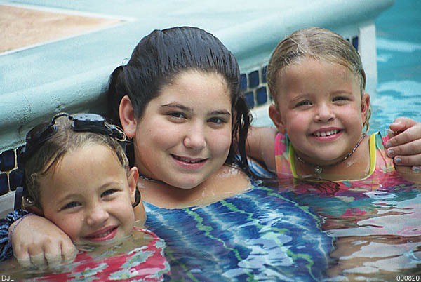 Olivia, Julia and Jessica - 20 August 2000 - by David J. L'Hoste