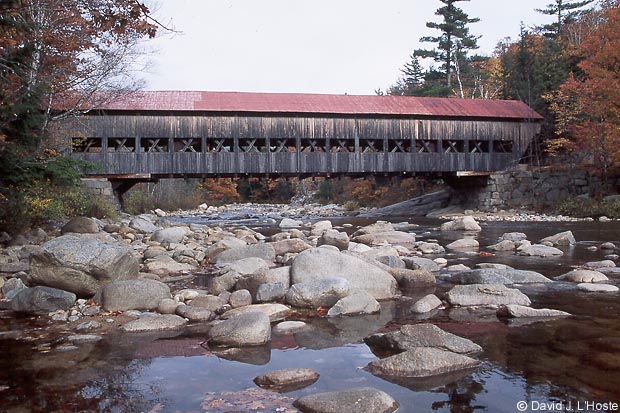 Albany Bridge, Kancamagus Hwy., N.H. - by David J. L'Hoste