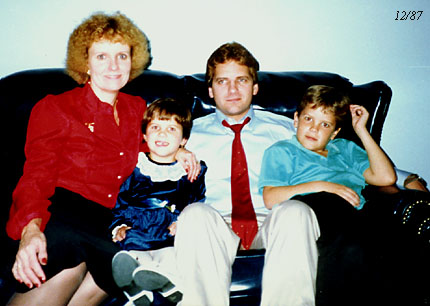 Tina, Robin, Randy and Scott - Christmas 1987